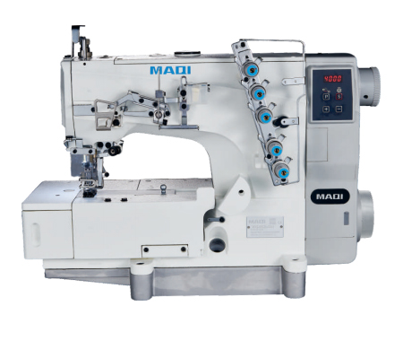 Flat-bed direct drive interlock sewing machine